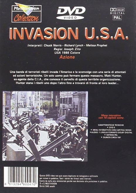 Invasion U.S.A (DVD) di Joseph Zito - DVD - 2
