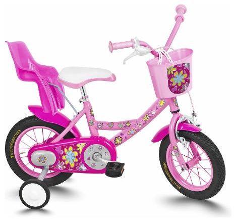 Bicicletta Mountain Bike 12" FLOWER Rosa e Fucsia 653