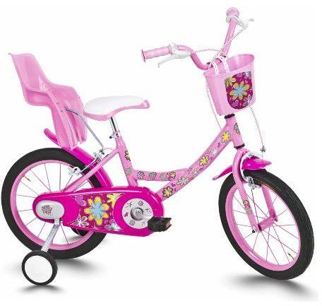 Bicicletta Mountain Bike 16" FLOWER Rosa e Fucsia 956