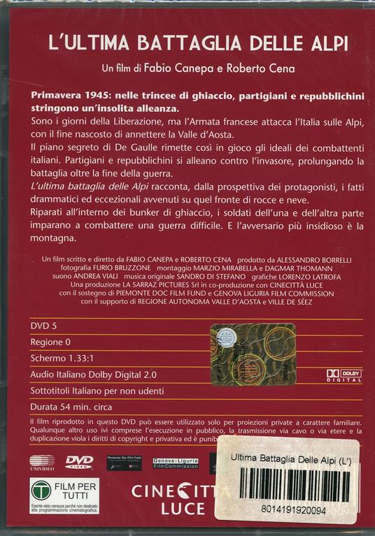 L' ultima battaglia delle Alpi di Fabio Canepa,Roberto Cena - DVD - 2