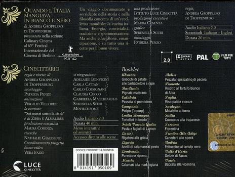 Cinecittario. Quando l'Italia mangiava in bianco e nero di Andrea Gropplero Di Troppenburg,Virgilio Villoresi - DVD - 2
