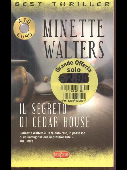 Il mistero di Cedar House - Minette Walters - copertina