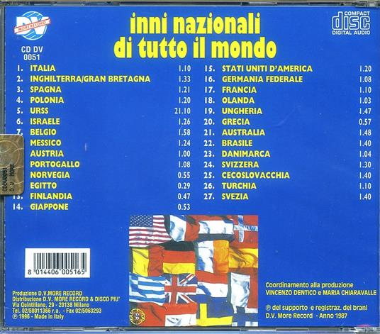 Inni nazionali di tutto il mondo - CD Audio di National Symphony Orchestra - 2