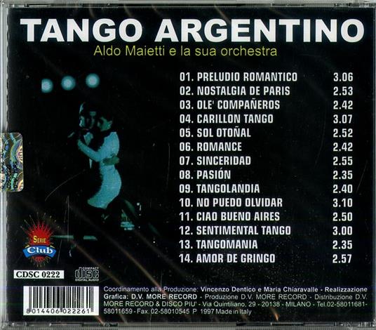 Tango argentino vol.1 - CD Audio di Aldo Maietti - 2