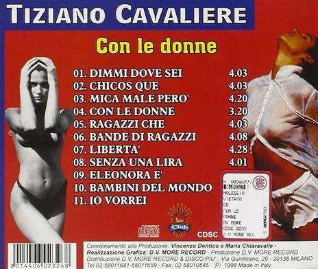 Con le donne - CD Audio di Tiziano Cavaliere - 2