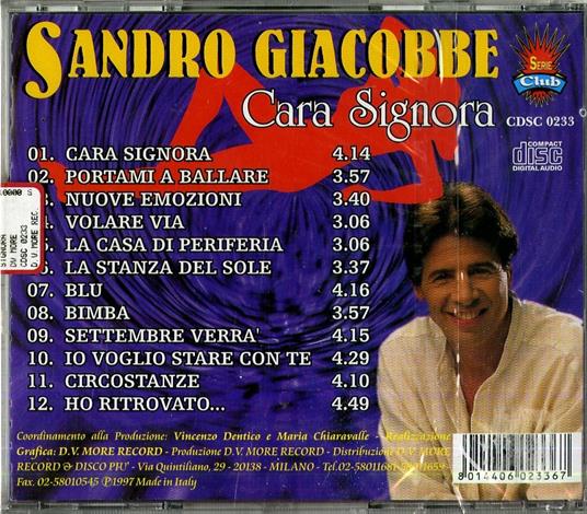 Cara signora - CD Audio di Sandro Giacobbe - 2