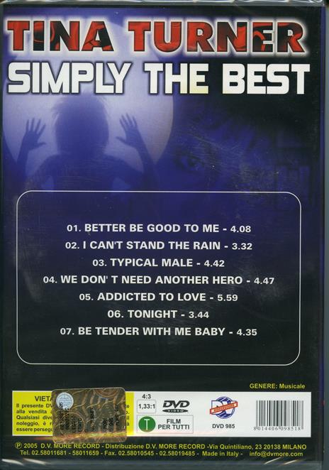 Tina Turner. Simply The Best (DVD) - DVD di Tina Turner - 2
