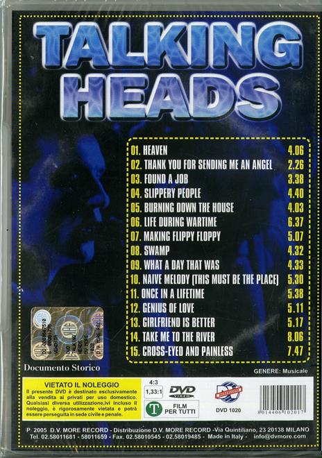 Talking Haeds. In Concerto (DVD) - DVD di Talking Heads - 2