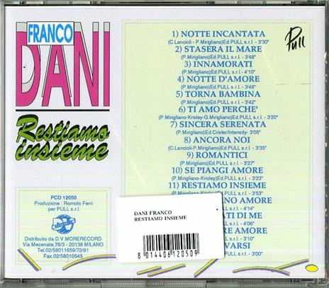 Restiamo Insieme - CD Audio di Franco Dani - 2