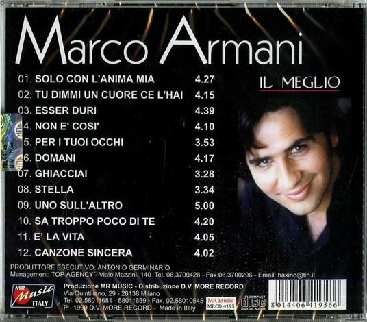 Il meglio - CD Audio di Marco Armani - 2