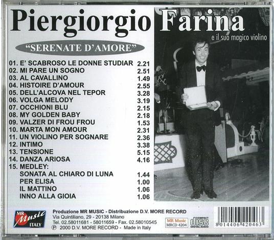 Serenate d'amore - CD Audio di Piergiorgio Farina - 2