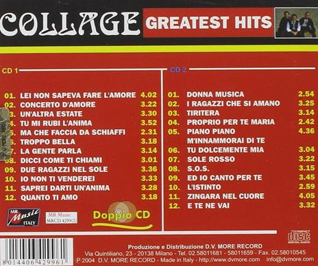 Greatest Hits - CD Audio di Collage - 2