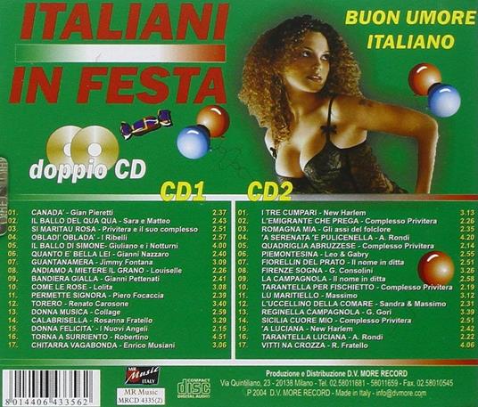 Italiani in festa. Buon umore italiano - CD Audio - 2