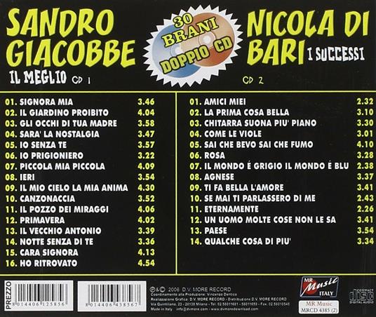 Il meglio - CD Audio di Nicola Di Bari,Sandro Giacobbe - 2