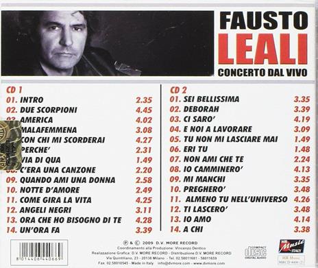 Concerto dal vivo - CD Audio di Fausto Leali - 2
