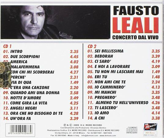 Concerto dal vivo - CD Audio di Fausto Leali - 2