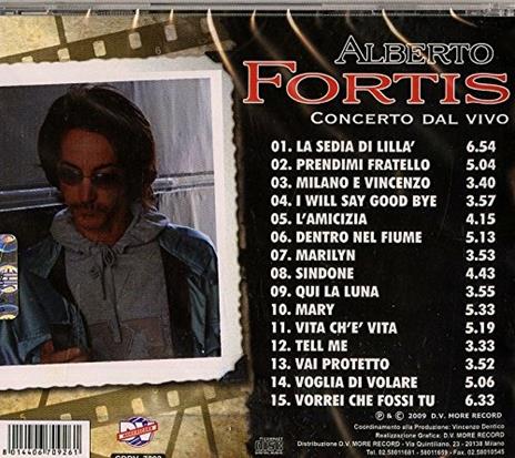 Concerto dal vivo - CD Audio di Alberto Fortis - 2