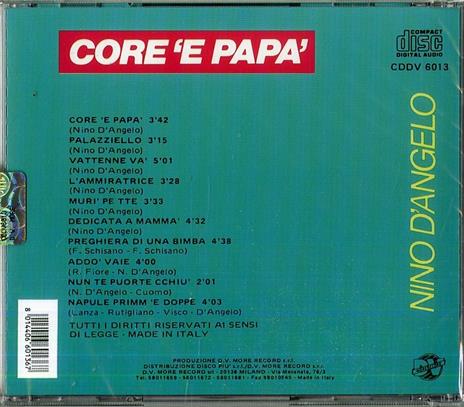 Core 'e papà - CD Audio di Nino D'Angelo - 2