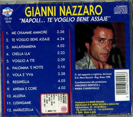Napoli... Te voglio bene assaje - CD Audio di Gianni Nazzaro - 2