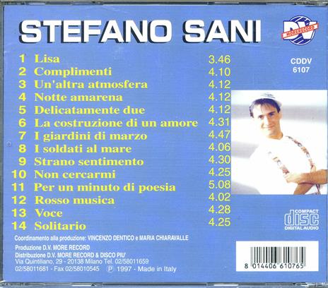 Per un minuto di poesia - CD Audio di Stefano Sani - 2