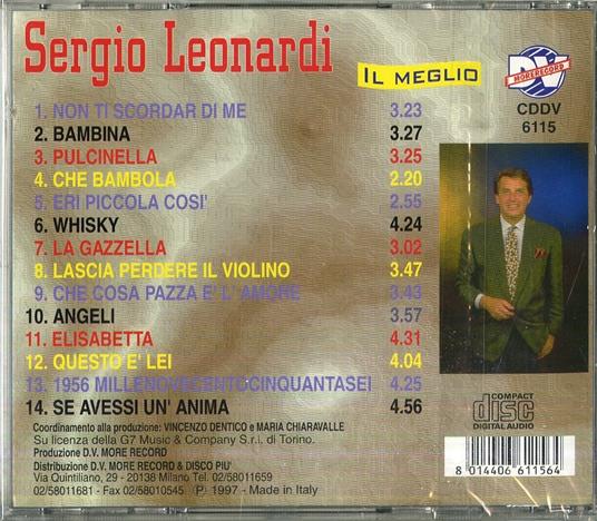 Il meglio - CD Audio di Sergio Leonardi - 2