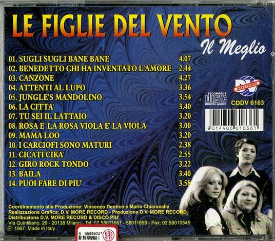 Il meglio - CD Audio di Figlie del Vento - 2