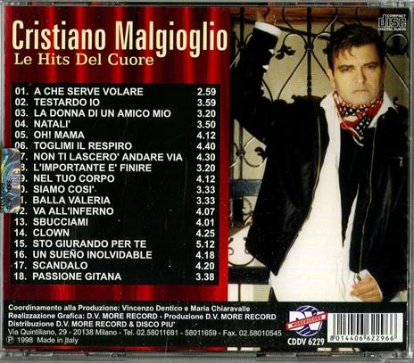 Le hits del cuore - CD Audio di Cristiano Malgioglio - 2