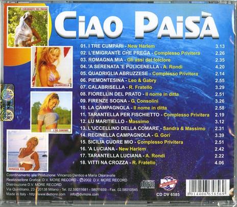 Ciao paisa' - CD Audio - 2
