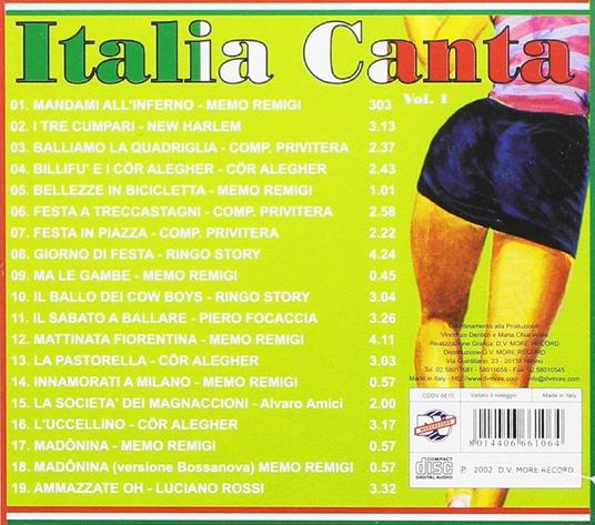 Italia canta vol.1 - CD Audio - 2