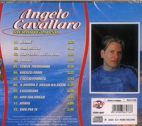 Meraviglioso - CD Audio di Angelo Cavallaro - 2