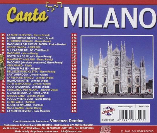 Canta Milano - CD Audio - 2