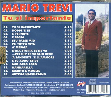 Tu si' importante - CD Audio di Mario Trevi - 2