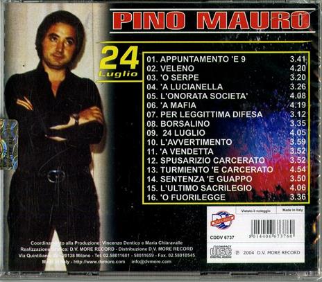 24 luglio - CD Audio di Pino Mauro - 2
