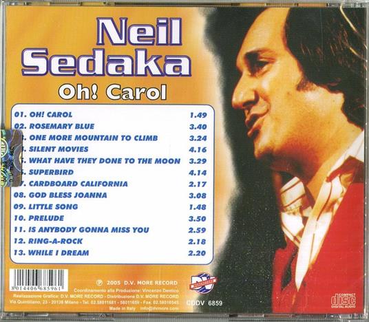 Oh! Carol - CD Audio di Neil Sedaka - 2