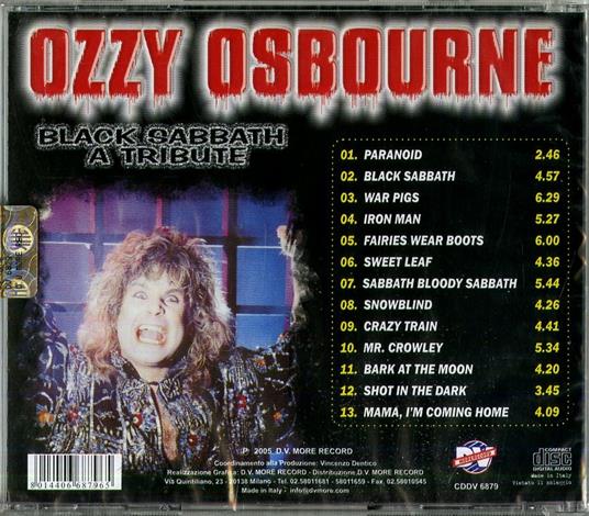 Black Sabbath a Tribute - CD Audio di Ozzy Osbourne - 2