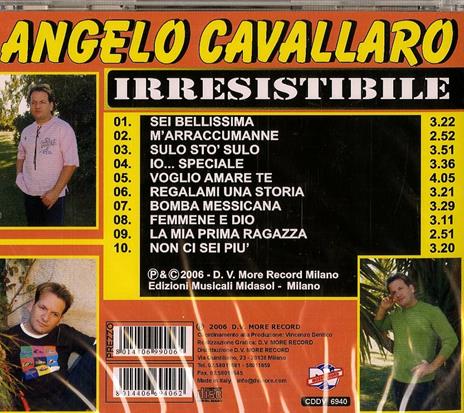 Irresistibile. Inedito - CD Audio di Angelo Cavallaro - 2