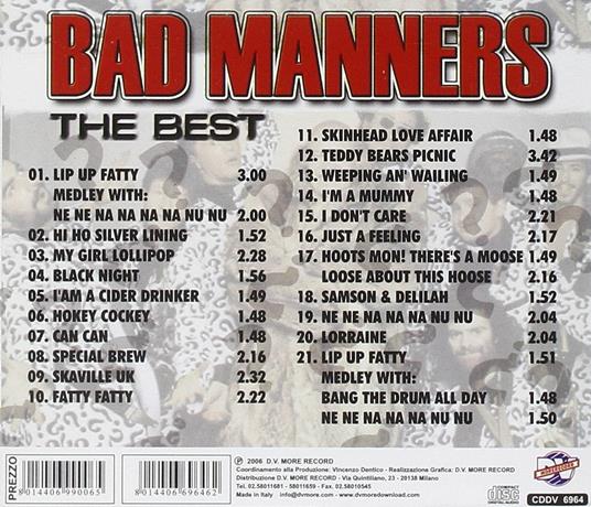 The Best - CD Audio di Bad Manners - 2
