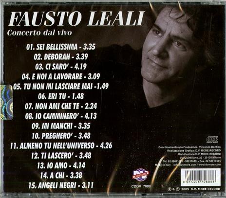 Concerto dal vivo - CD Audio di Fausto Leali - 2
