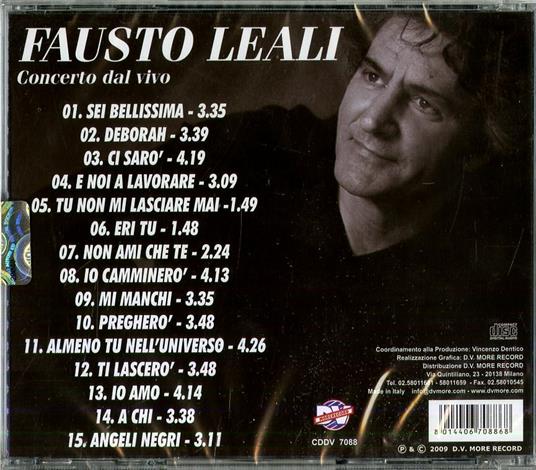 Concerto dal vivo - CD Audio di Fausto Leali - 2