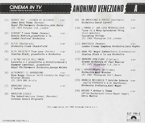 Cinema in TV vol.1 (Colonna sonora) - CD Audio - 2