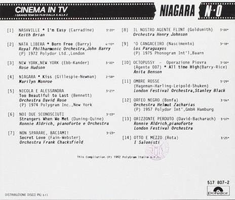 Cinema in TV vol.9 (Colonna sonora) - CD Audio - 2