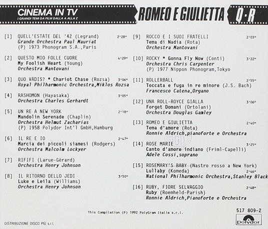 Cinema in TV vol.11 (Colonna sonora) - CD Audio - 2