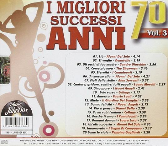 I Migliori Successi Anni '70 vol.3 - CD Audio - 2