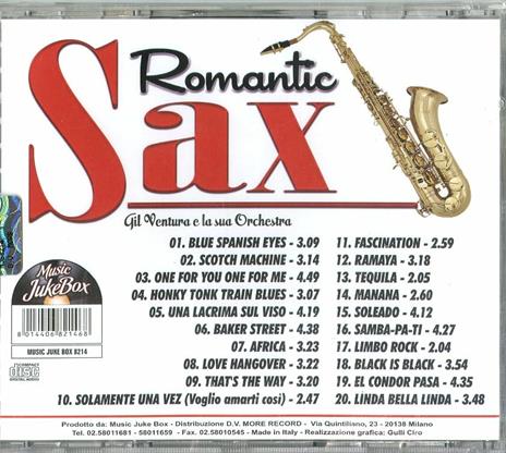 Romantic Sax 20 Brani - CD Audio di Gil Ventura - 2