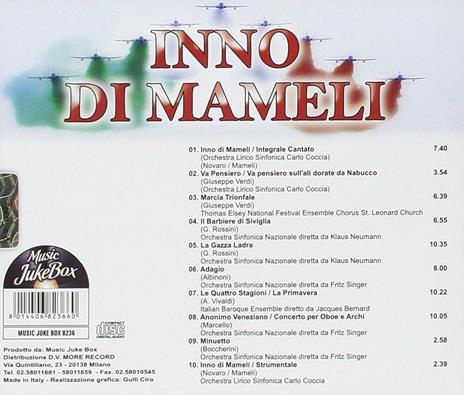 Inno di Mameli - CD Audio - 2
