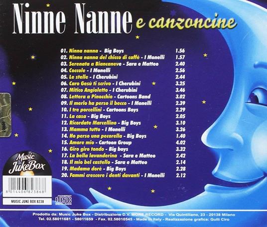 Ninne Nanne e Canzoncine - CD Audio - 2