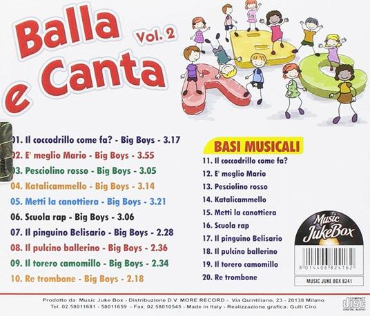Balla e canta vol.2 - CD Audio di Big Boys - 2