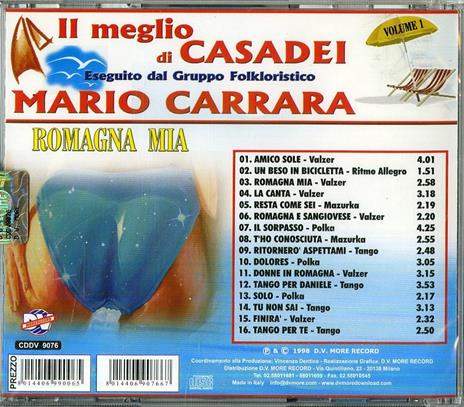 Il meglio di Casadei vol.1. Romagna mia - CD Audio di Raoul Casadei - 2