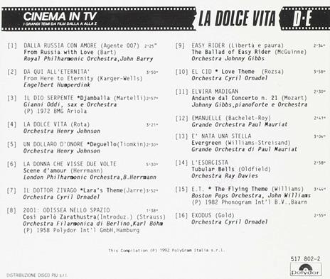 Cinema in TV vol.4 (Colonna sonora) - CD Audio - 2