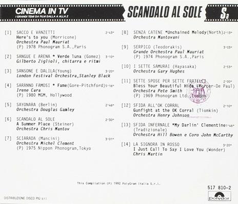 Cinema in TV vol.12 (Colonna Sonora) - CD Audio - 2